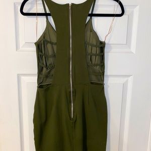 Olive Green Body Contour Dress